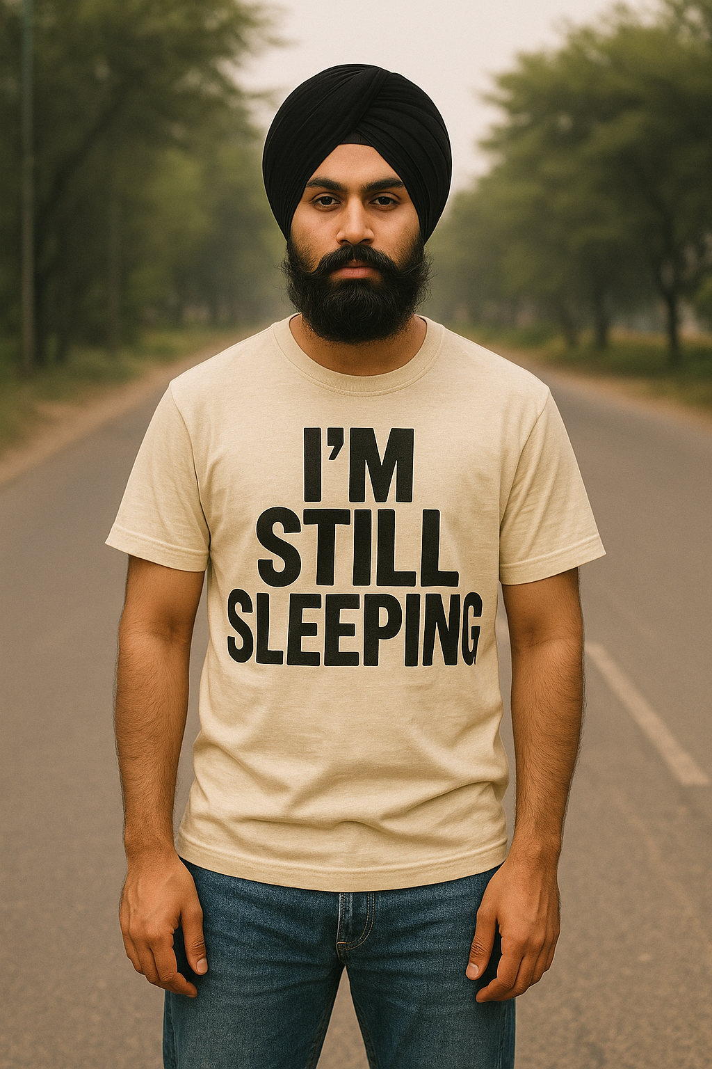 Still Sleeping Tee – Lazy Cream