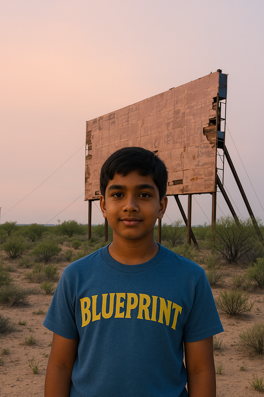 Blueprint Tee – Classic Blue